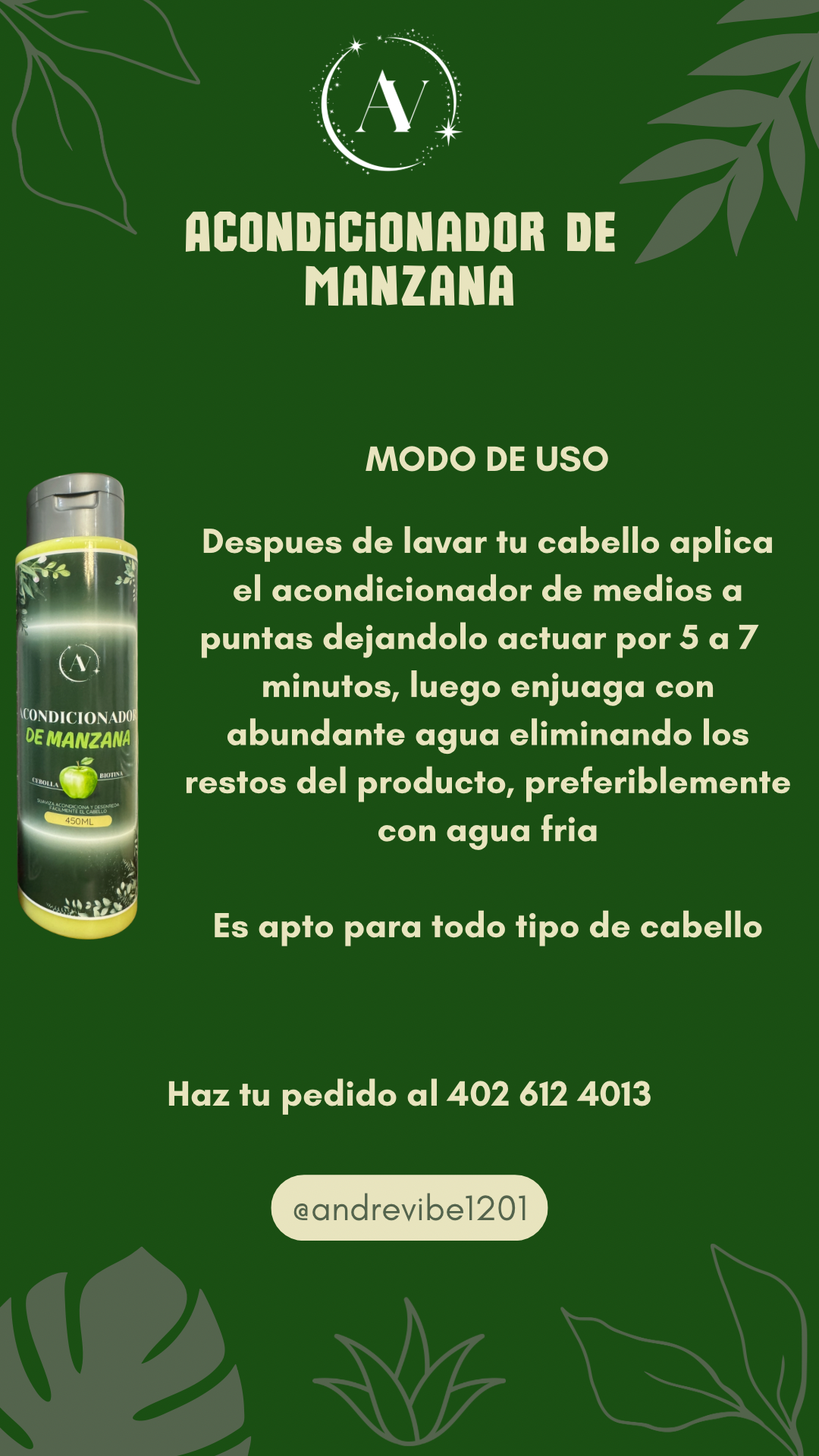 ✨ Acondicionador de Manzana – AV ANDRÉ VILLAMIL