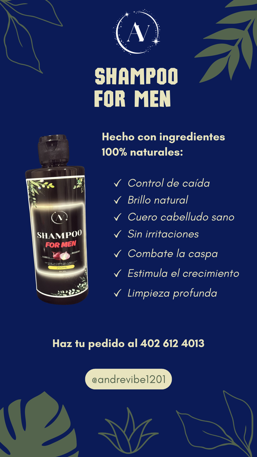 🧔🏻‍♂️ SHAMPOO FOR MEN – CEBOLLA & FUERZA
by AV ANDREA VILLAMIL
