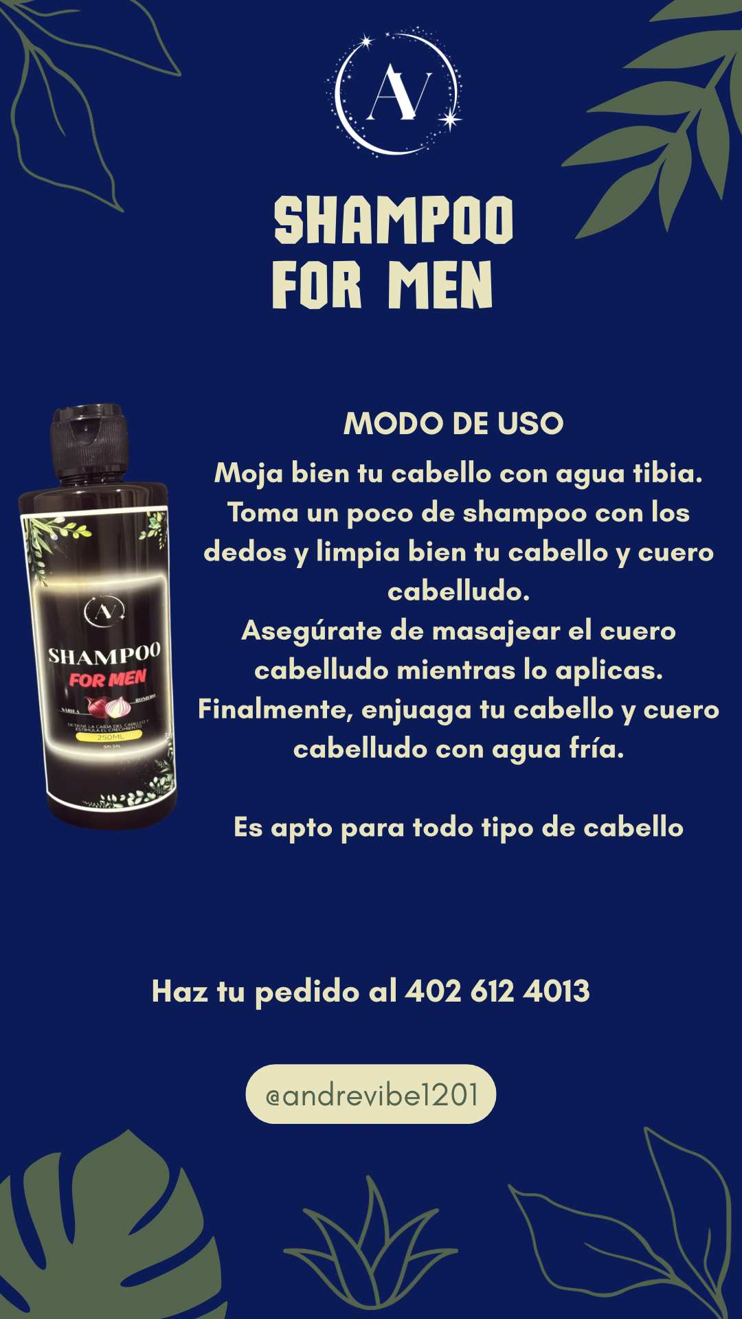 🧔🏻‍♂️ SHAMPOO FOR MEN – CEBOLLA & FUERZA
by AV ANDREA VILLAMIL